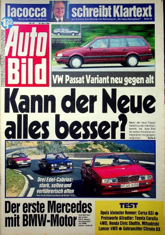 Deckblatt Auto Bild (22/1988)